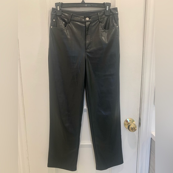 Cami NYC Black Vegan Leather Pants Size S - Picture 4 of 9